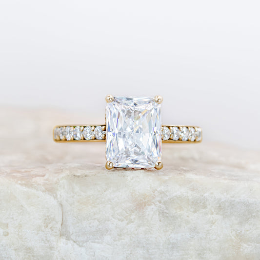 2 CT Round Three Stones Lab Grown Diamond Engagement Ring