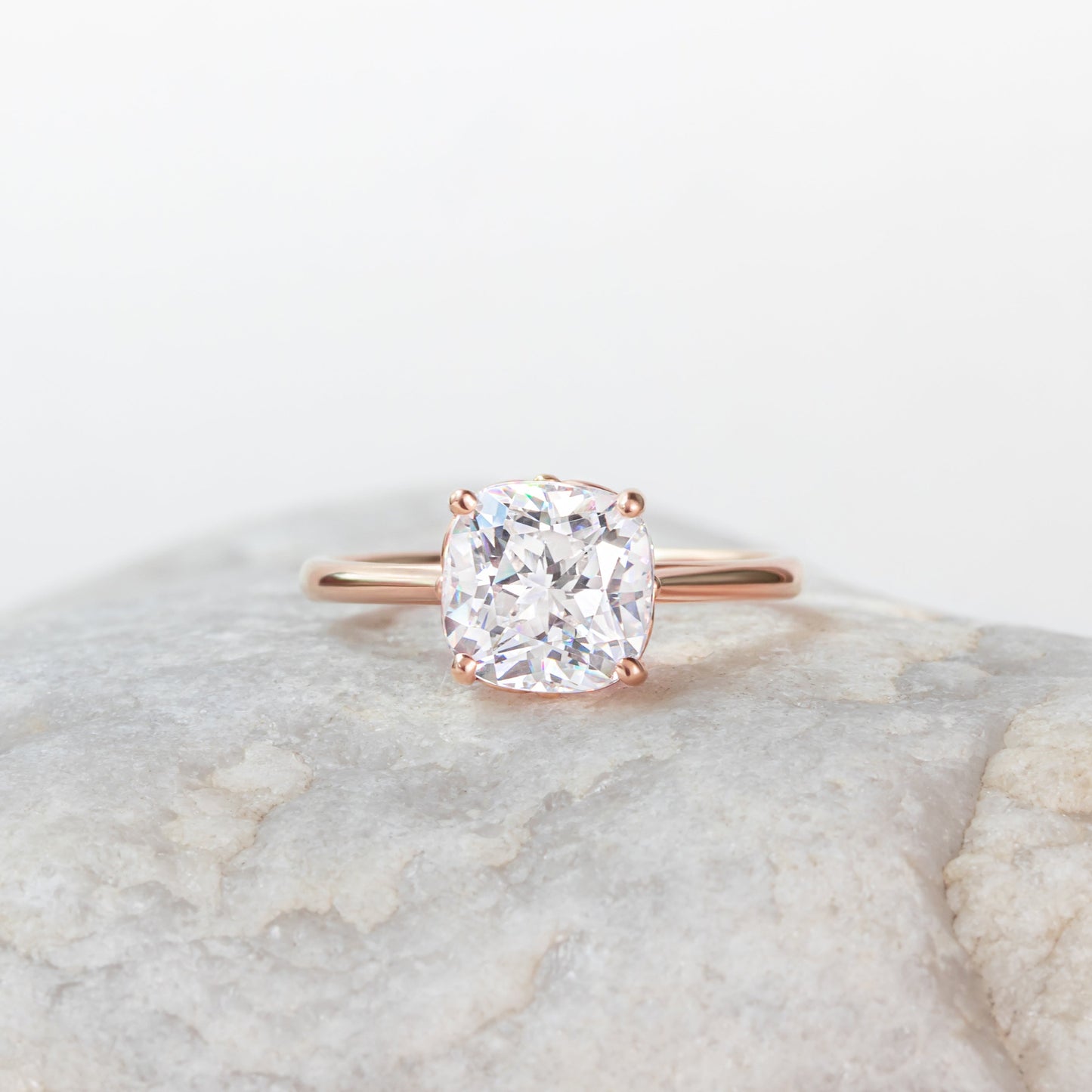 2 CT Round Three Stones Lab Grown Diamond Engagement Ring