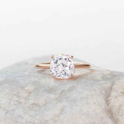 2 CT Round Three Stones Lab Grown Diamond Engagement Ring