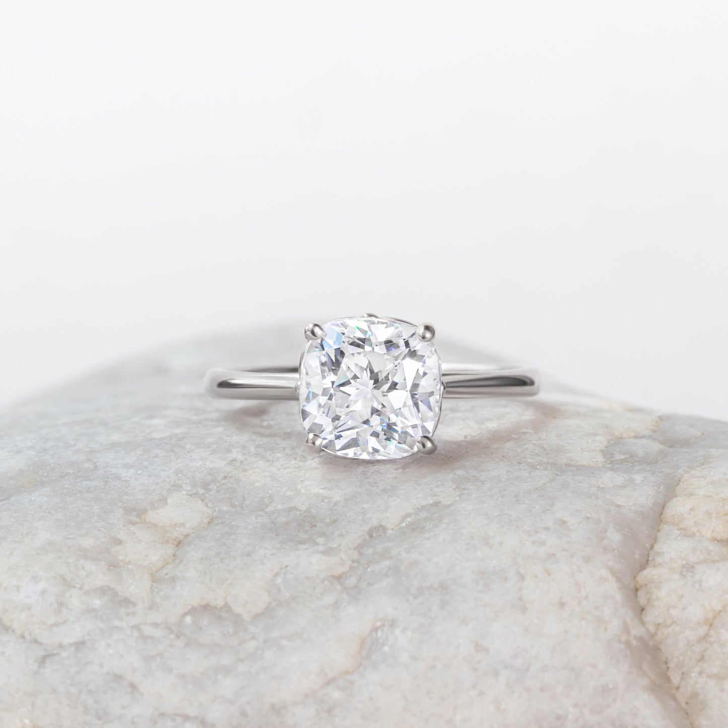 2 CT Round Three Stones Lab Grown Diamond Engagement Ring