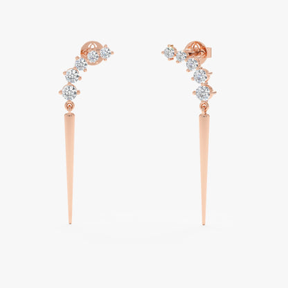 1.0 CT Round Bezel Solitaire Lab Grown Diamond Earrings