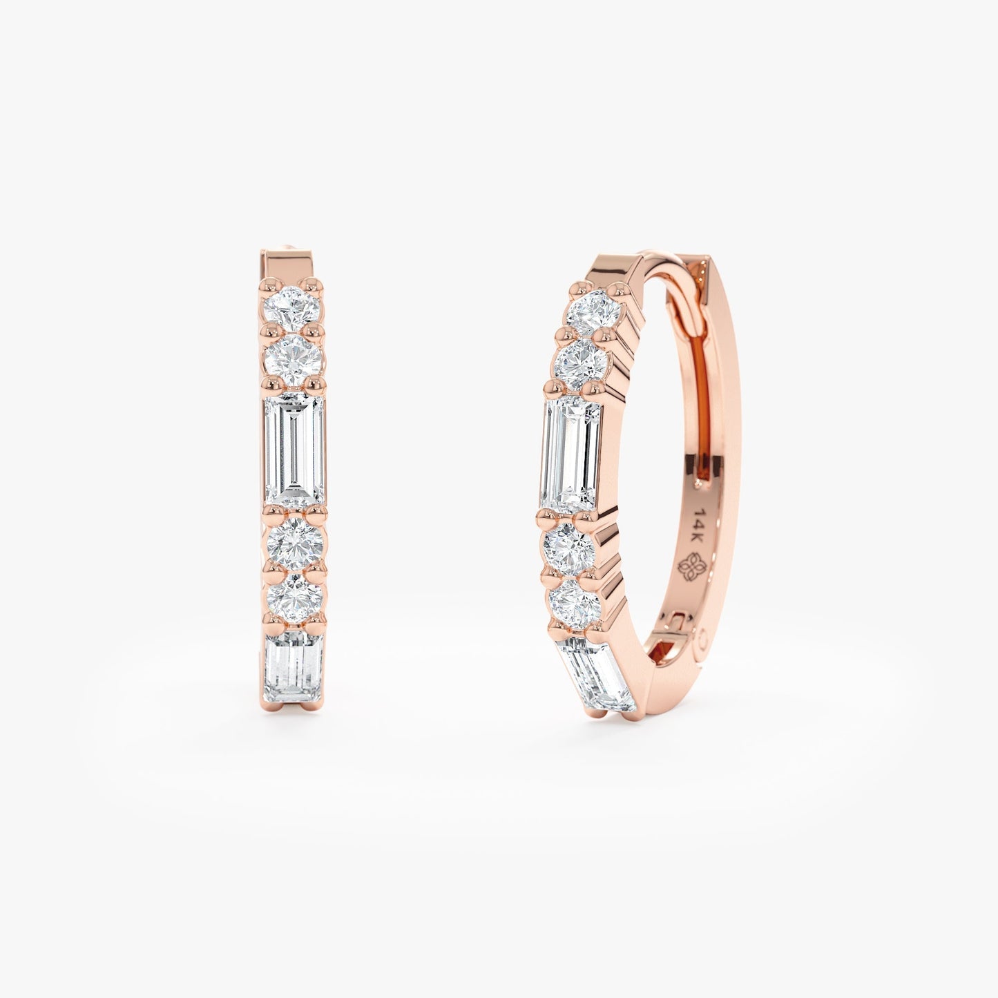 1.0 CT Round Bezel Solitaire Lab Grown Diamond Earrings