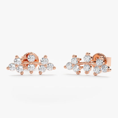 1.0 CT Round Bezel Solitaire Lab Grown Diamond Earrings