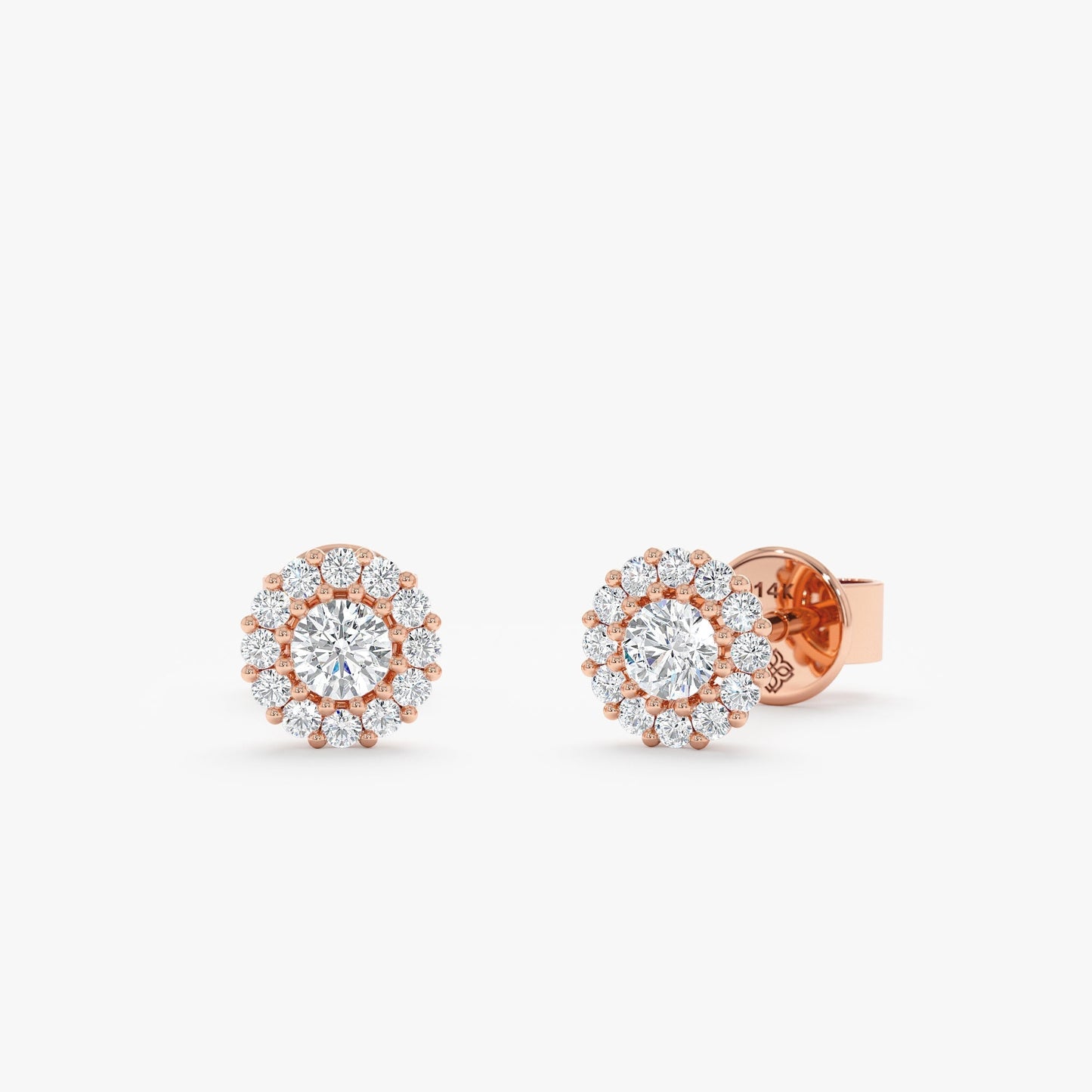 1.0 CT Round Bezel Solitaire Lab Grown Diamond Earrings