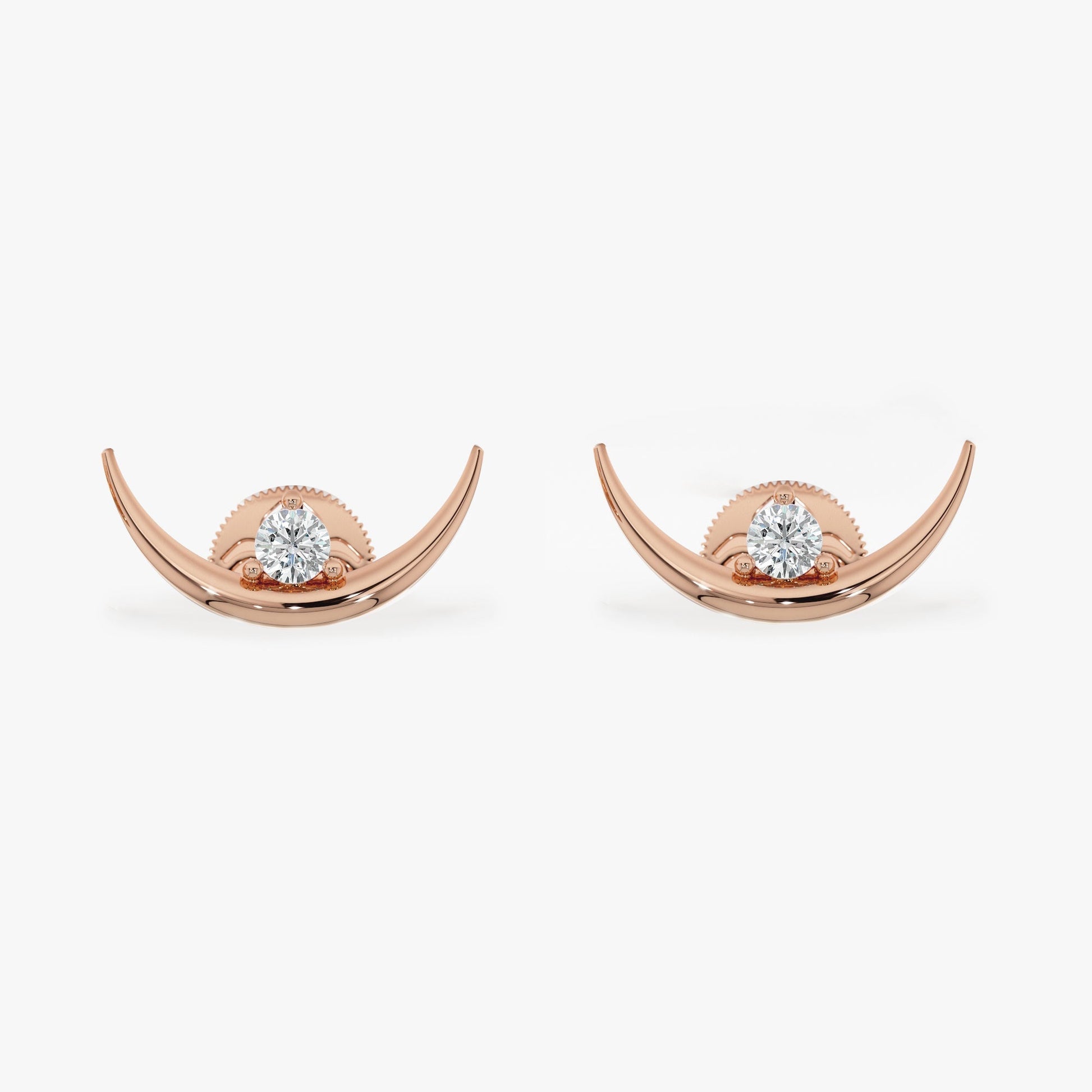 1.0 CT Round Bezel Solitaire Lab Grown Diamond Earrings