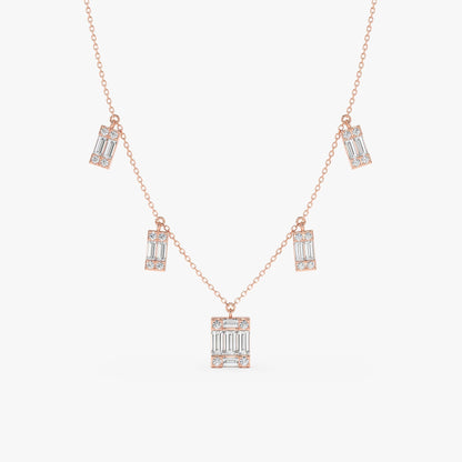 1.0 CT Round Bezel Solitaire Lab Grown Diamond Necklace