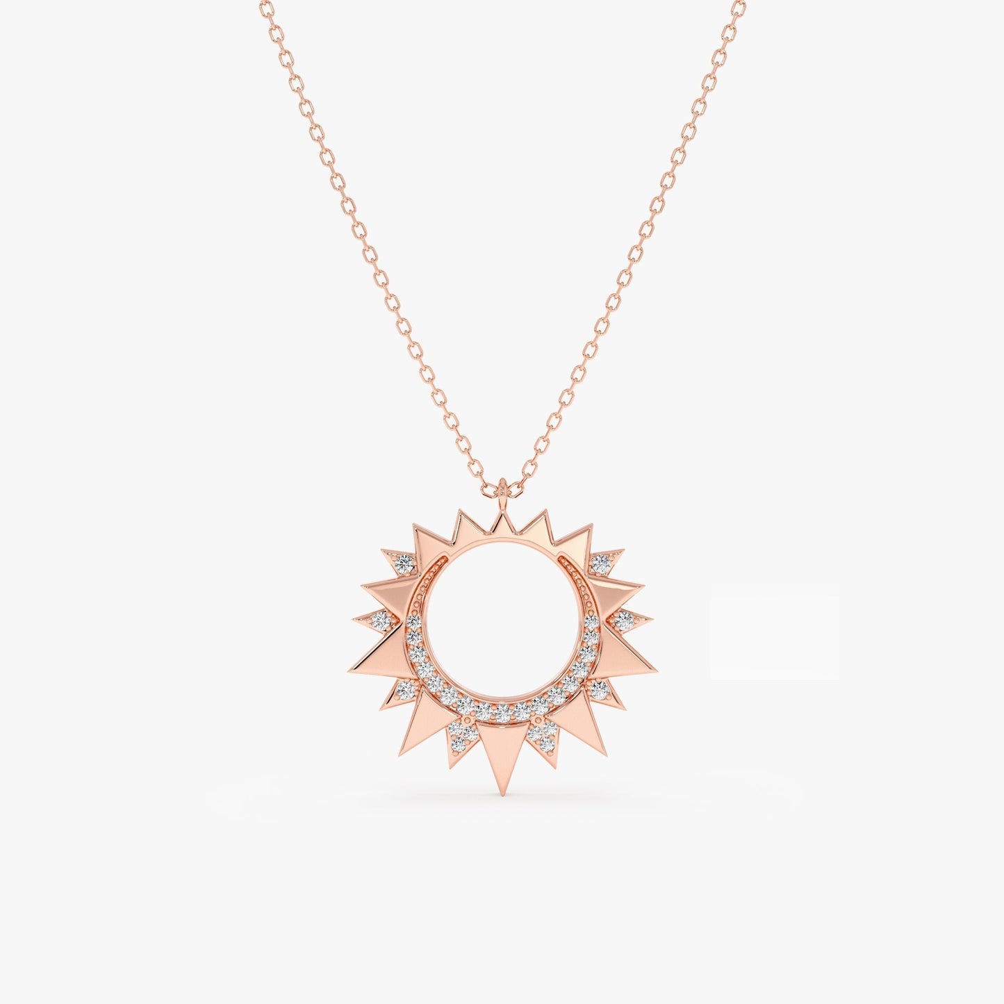 1.0 CT Round Bezel Solitaire Lab Grown Diamond Necklace