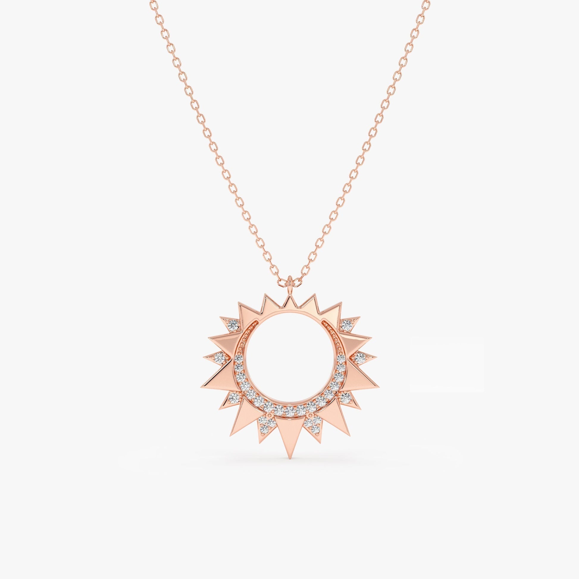 1.0 CT Round Bezel Solitaire Lab Grown Diamond Necklace