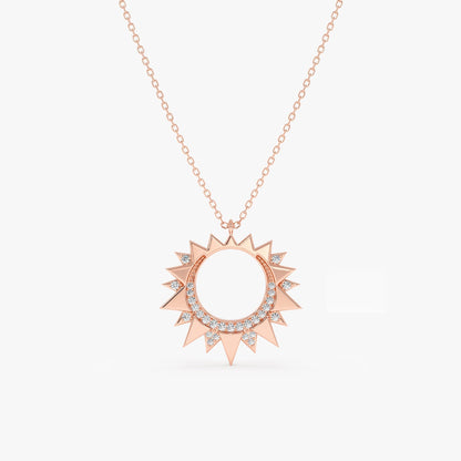 1.0 CT Round Bezel Solitaire Lab Grown Diamond Necklace
