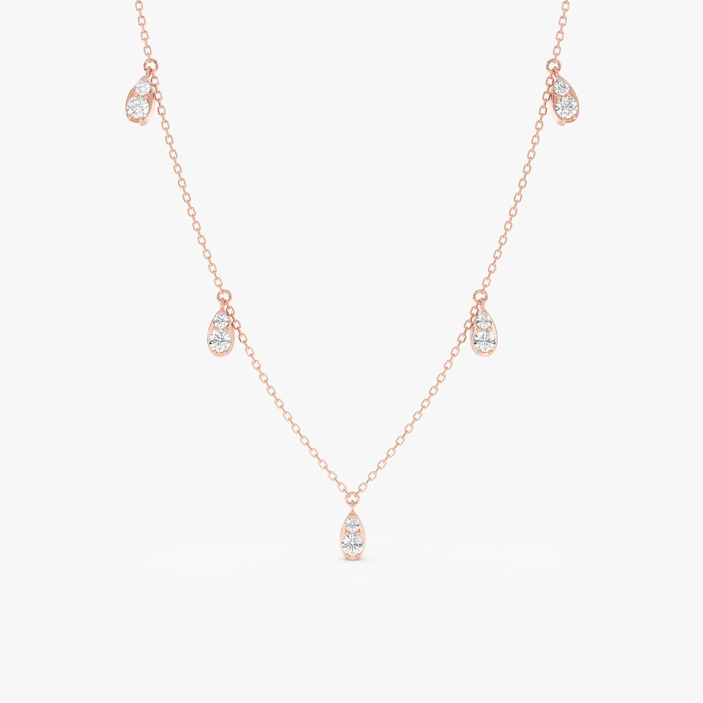 1.0 CT Round Bezel Solitaire Lab Grown Diamond Necklace