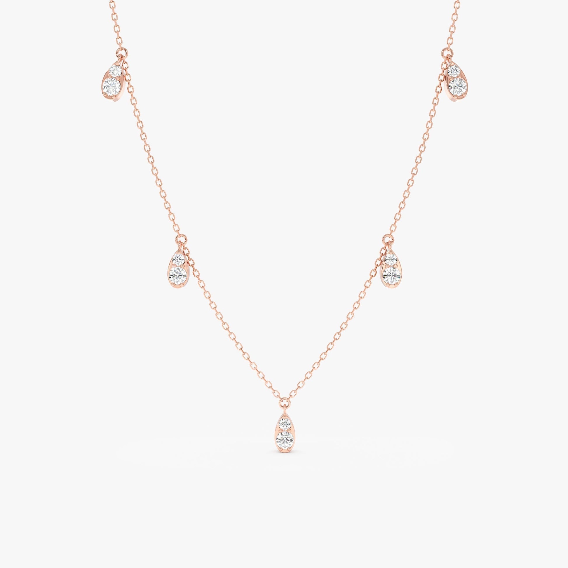 1.0 CT Round Bezel Solitaire Lab Grown Diamond Necklace