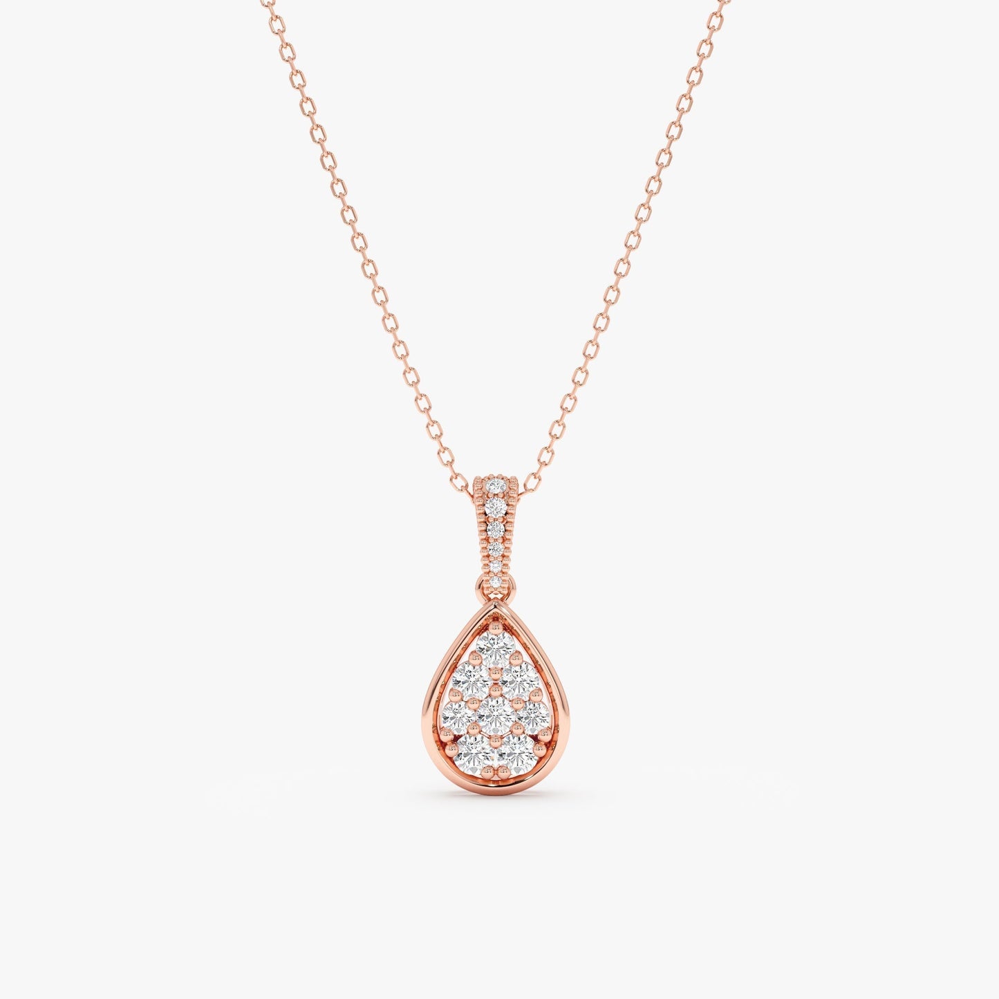 1.0 CT Round Bezel Solitaire Lab Grown Diamond Necklace