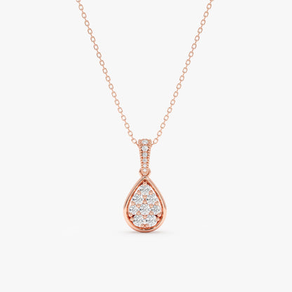 1.0 CT Round Bezel Solitaire Lab Grown Diamond Necklace