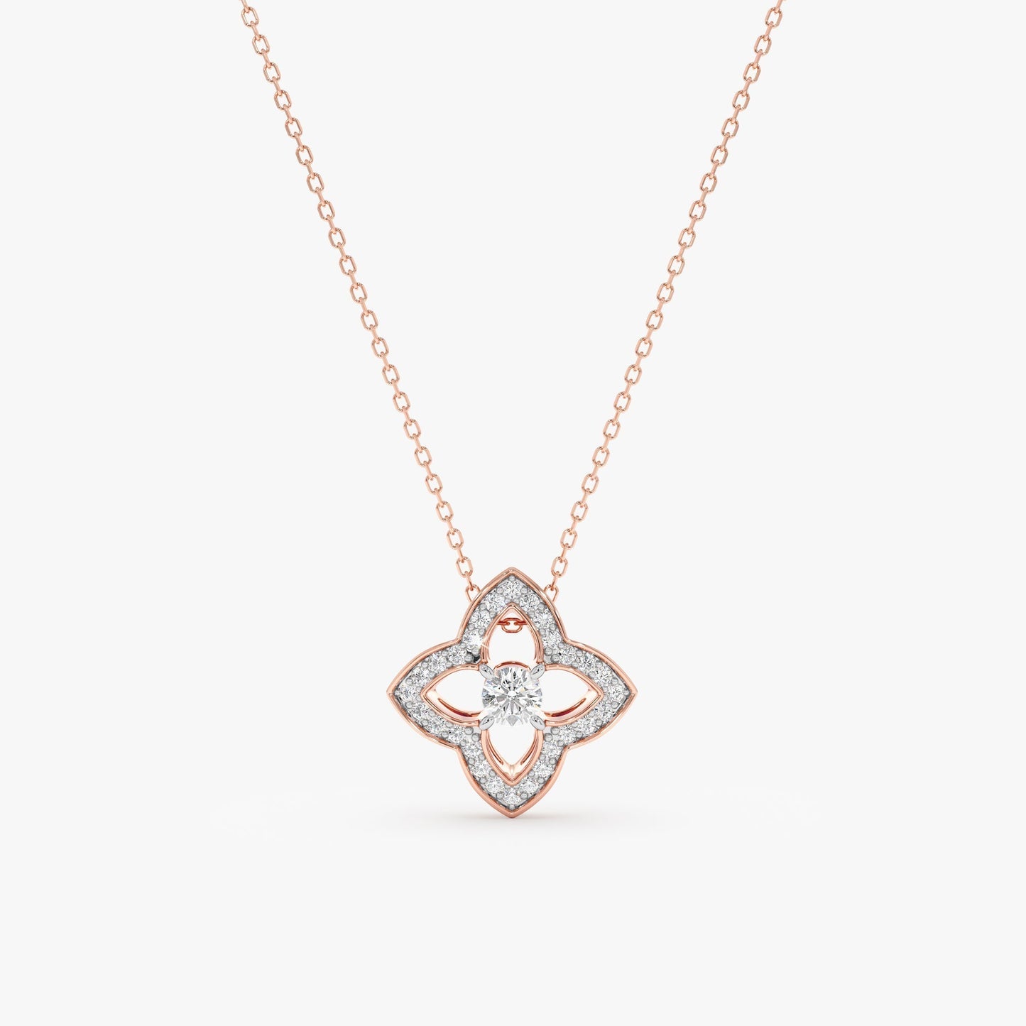 1.0 CT Round Bezel Solitaire Lab Grown Diamond Necklace