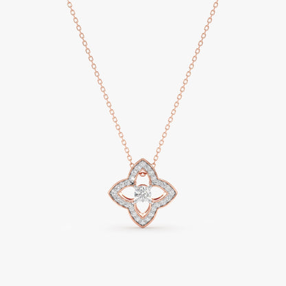 1.0 CT Round Bezel Solitaire Lab Grown Diamond Necklace
