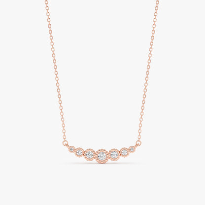 1.0 CT Round Bezel Solitaire Lab Grown Diamond Necklace