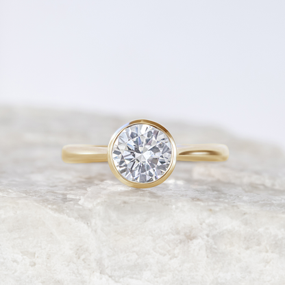 2 CT Round Three Stones Lab Grown Diamond Engagement Ring