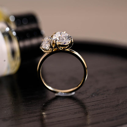 Round Halo, Pave & Split Shank Engagement Ring – 1.93 CT Lab Grown Diamond
