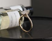 Round Halo, Pave & Split Shank Engagement Ring – 1.93 CT Lab Grown Diamond