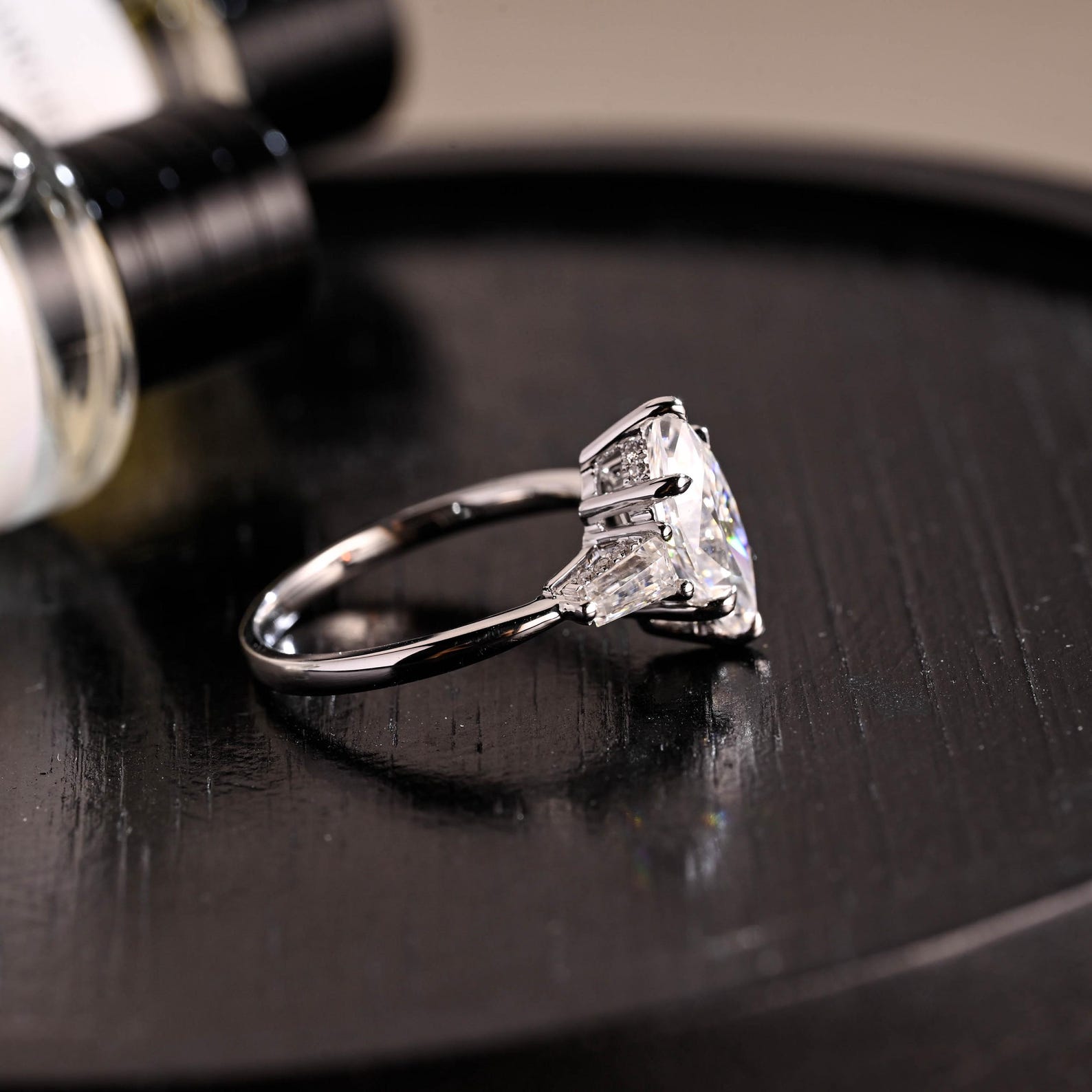 Round Halo, Pave & Split Shank Engagement Ring – 1.93 CT Lab Grown Diamond