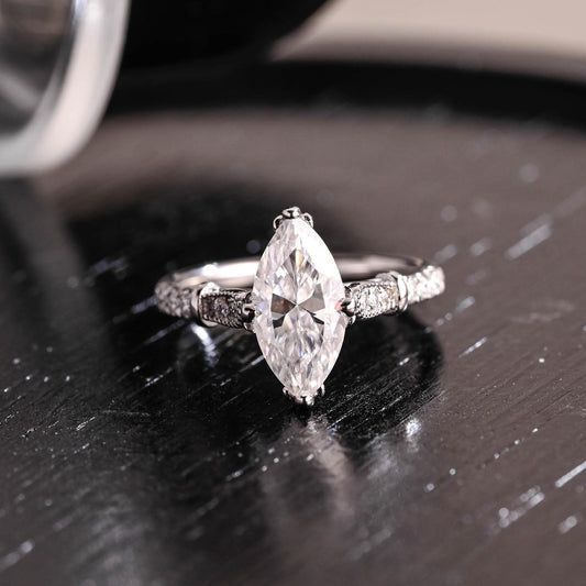 Round Halo, Pave & Split Shank Engagement Ring – 1.93 CT Lab Grown Diamond