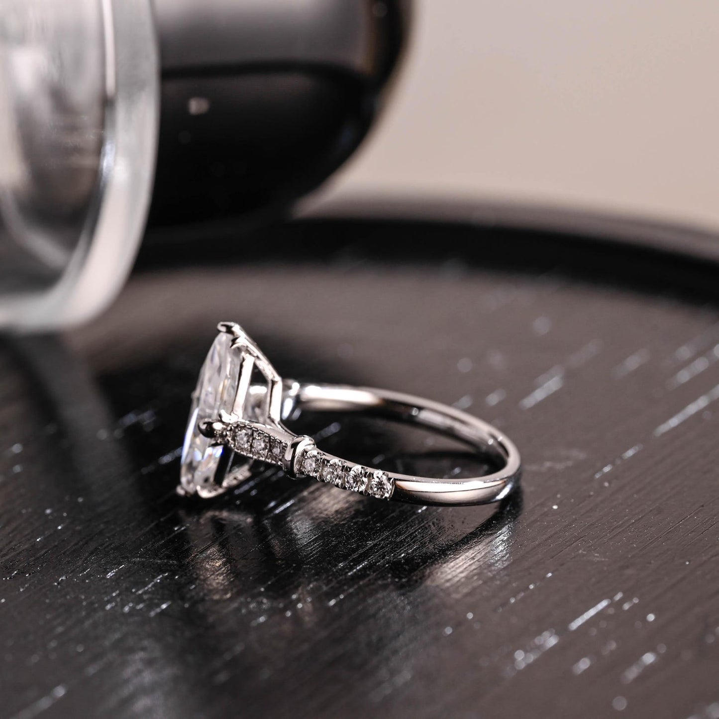 Round Halo, Pave & Split Shank Engagement Ring – 1.93 CT Lab Grown Diamond
