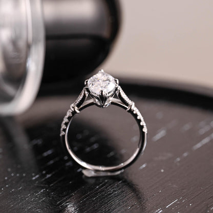 Round Halo, Pave & Split Shank Engagement Ring – 1.93 CT Lab Grown Diamond
