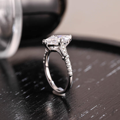 Round Halo, Pave & Split Shank Engagement Ring – 1.93 CT Lab Grown Diamond