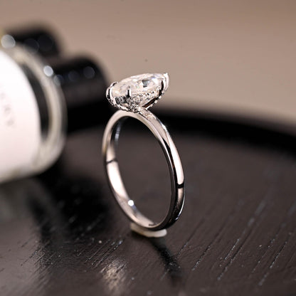 Round Halo, Pave & Split Shank Engagement Ring – 1.93 CT Lab Grown Diamond