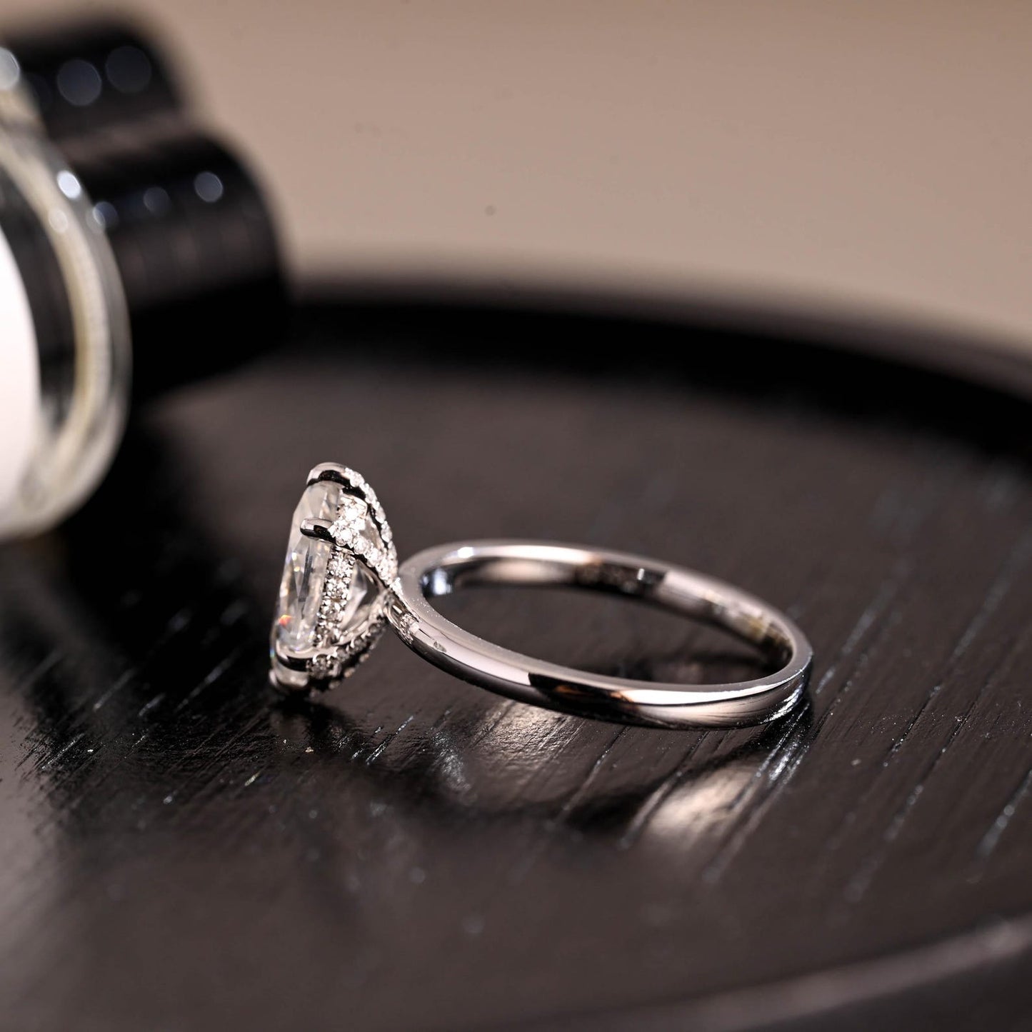 Round Halo, Pave & Split Shank Engagement Ring – 1.93 CT Lab Grown Diamond