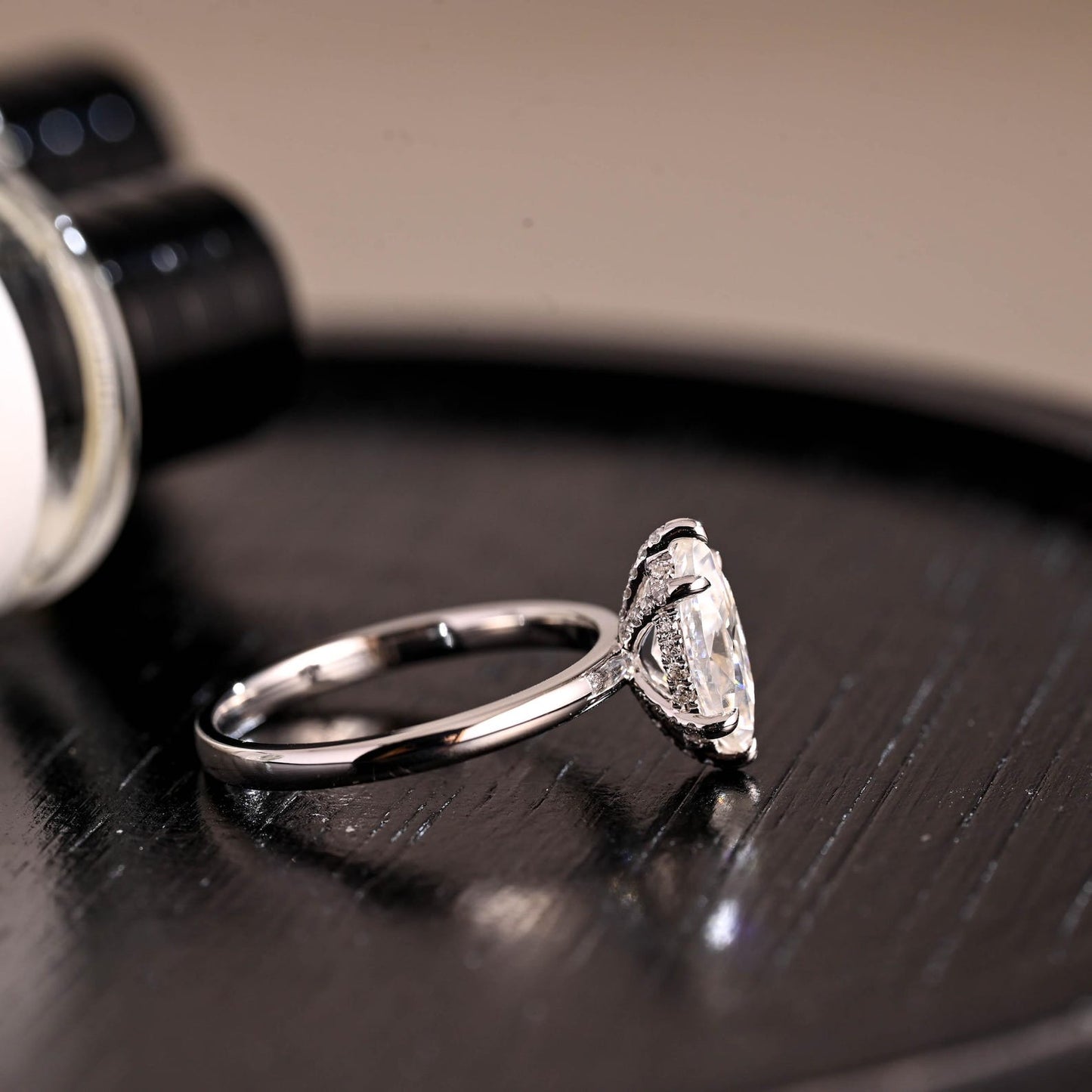 Round Halo, Pave & Split Shank Engagement Ring – 1.93 CT Lab Grown Diamond