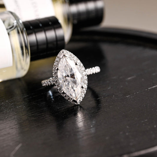 Round Halo, Pave & Split Shank Engagement Ring – 1.93 CT Lab Grown Diamond