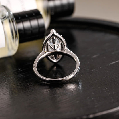 Round Halo, Pave & Split Shank Engagement Ring – 1.93 CT Lab Grown Diamond