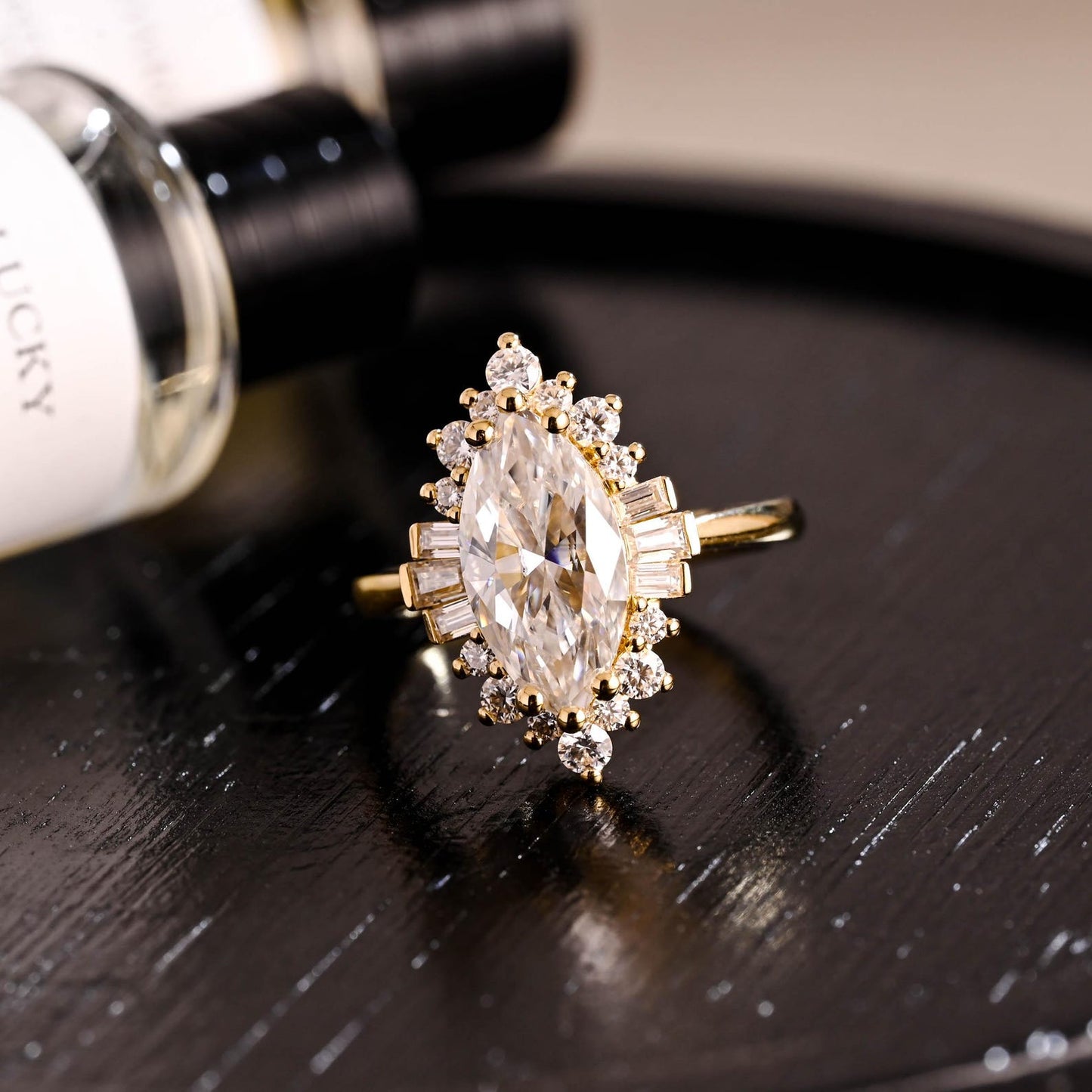 Round Halo, Pave & Split Shank Engagement Ring – 1.93 CT Lab Grown Diamond