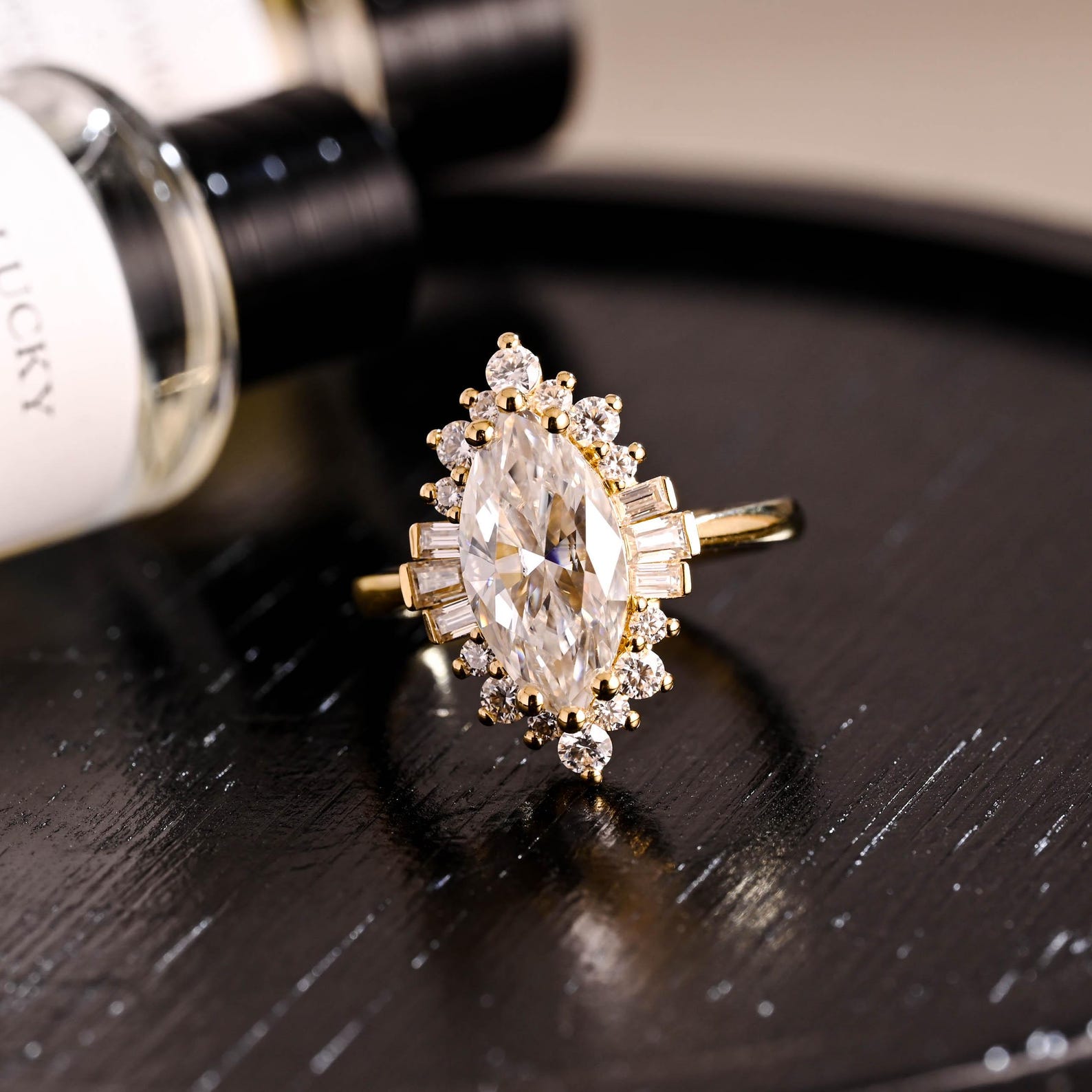 Round Halo, Pave & Split Shank Engagement Ring – 1.93 CT Lab Grown Diamond
