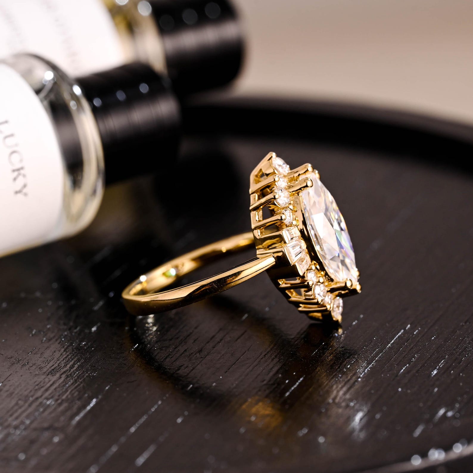 Round Halo, Pave & Split Shank Engagement Ring – 1.93 CT Lab Grown Diamond
