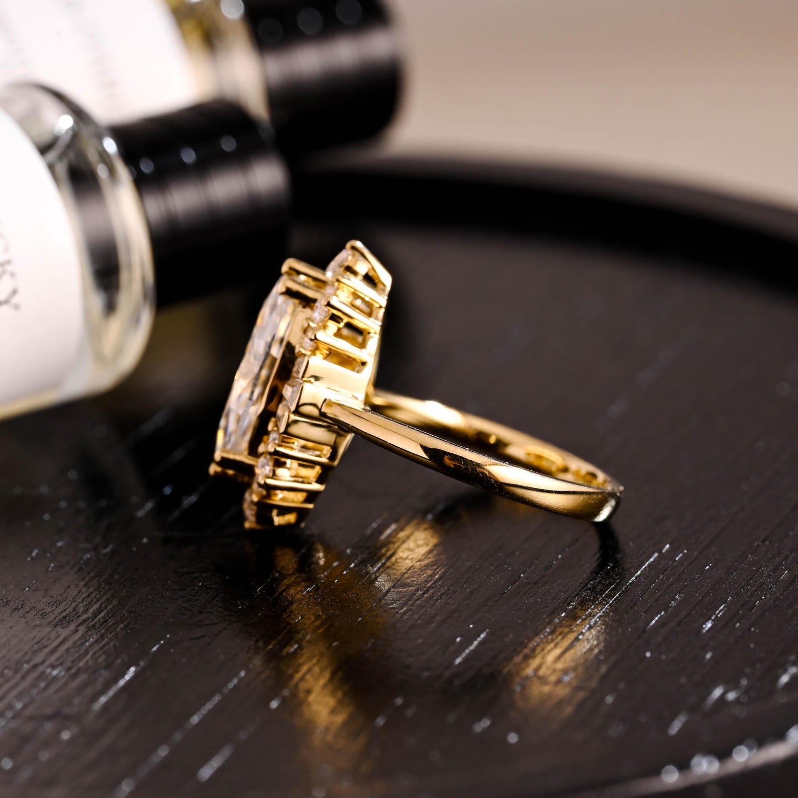Round Halo, Pave & Split Shank Engagement Ring – 1.93 CT Lab Grown Diamond