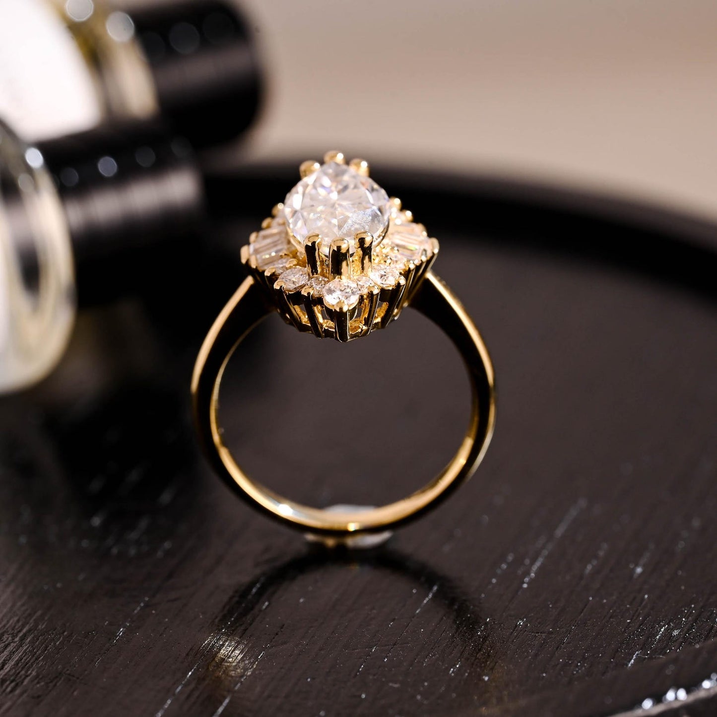 Round Halo, Pave & Split Shank Engagement Ring – 1.93 CT Lab Grown Diamond