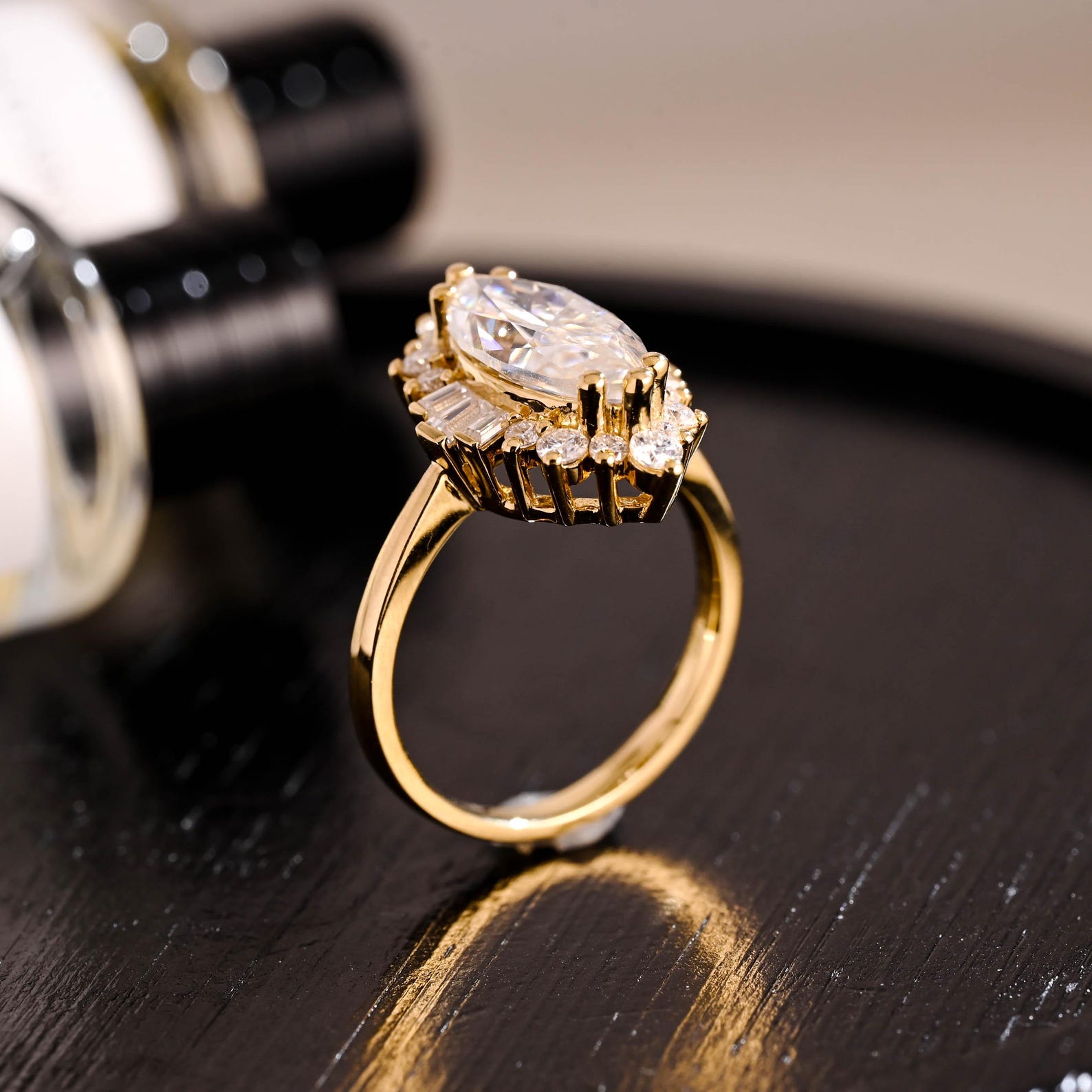 Round Halo, Pave & Split Shank Engagement Ring – 1.93 CT Lab Grown Diamond