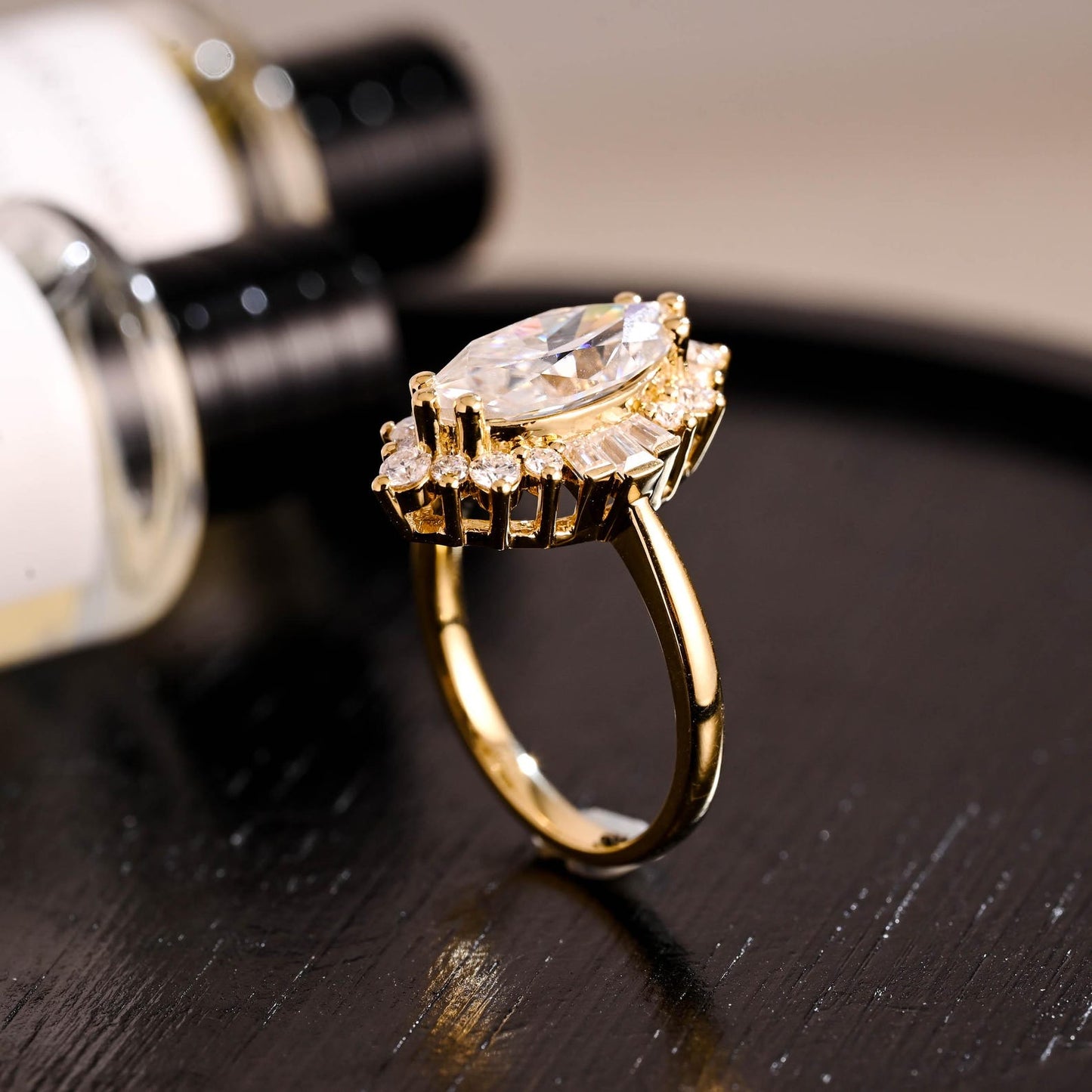 Round Halo, Pave & Split Shank Engagement Ring – 1.93 CT Lab Grown Diamond