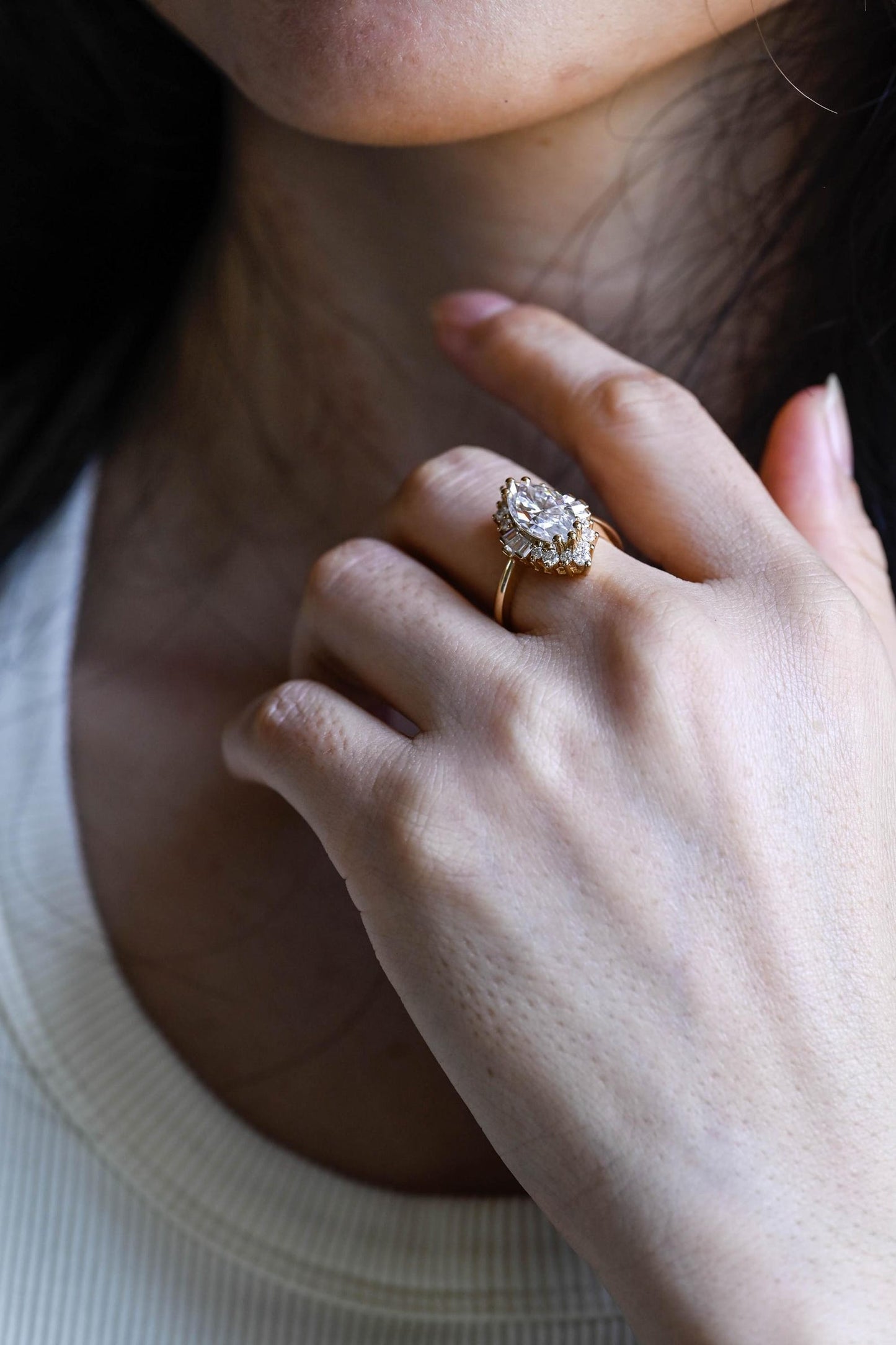 Round Halo, Pave & Split Shank Engagement Ring – 1.93 CT Lab Grown Diamond