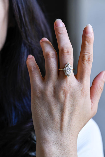 Round Halo, Pave & Split Shank Engagement Ring – 1.93 CT Lab Grown Diamond