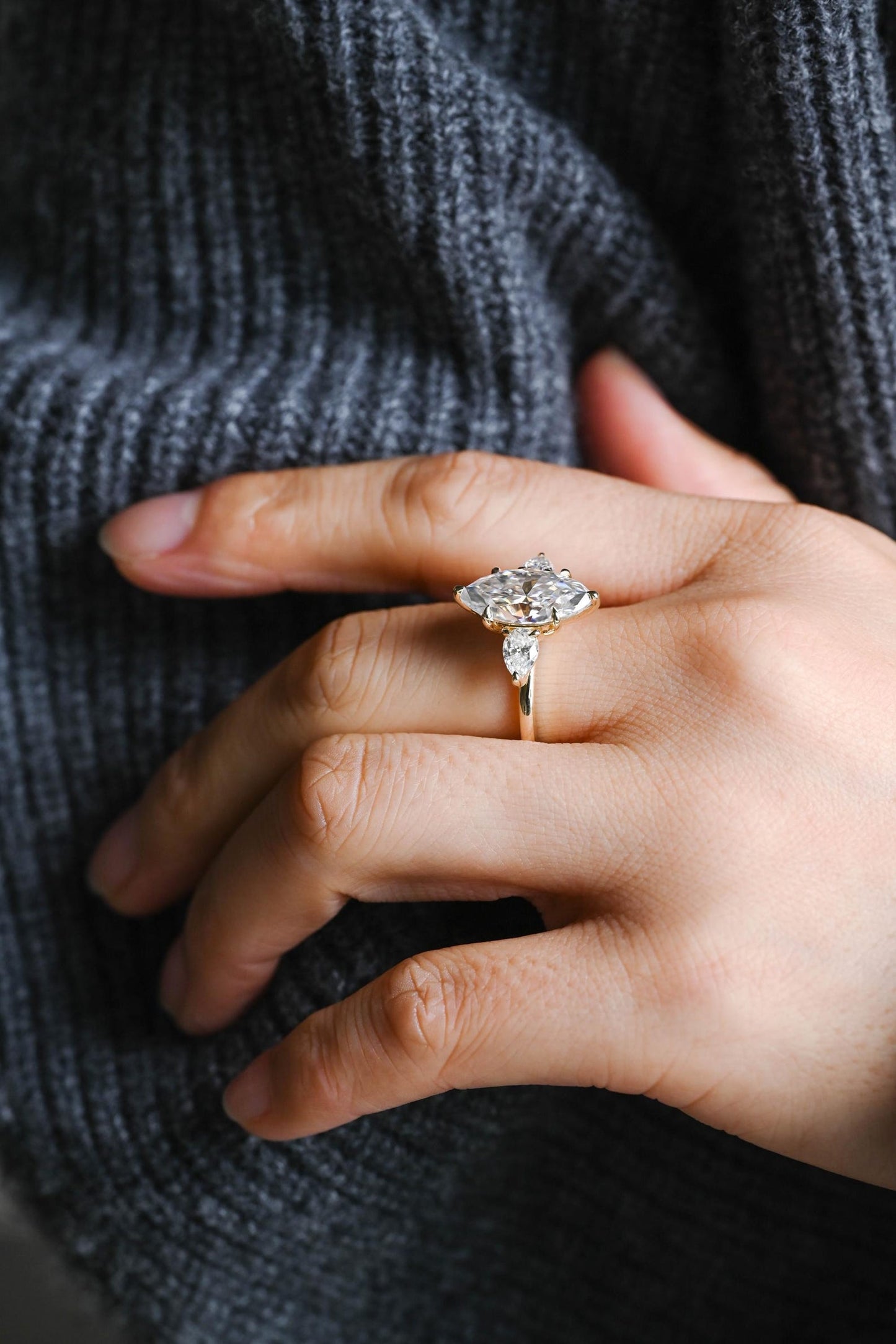 Round Halo, Pave & Split Shank Engagement Ring – 1.93 CT Lab Grown Diamond