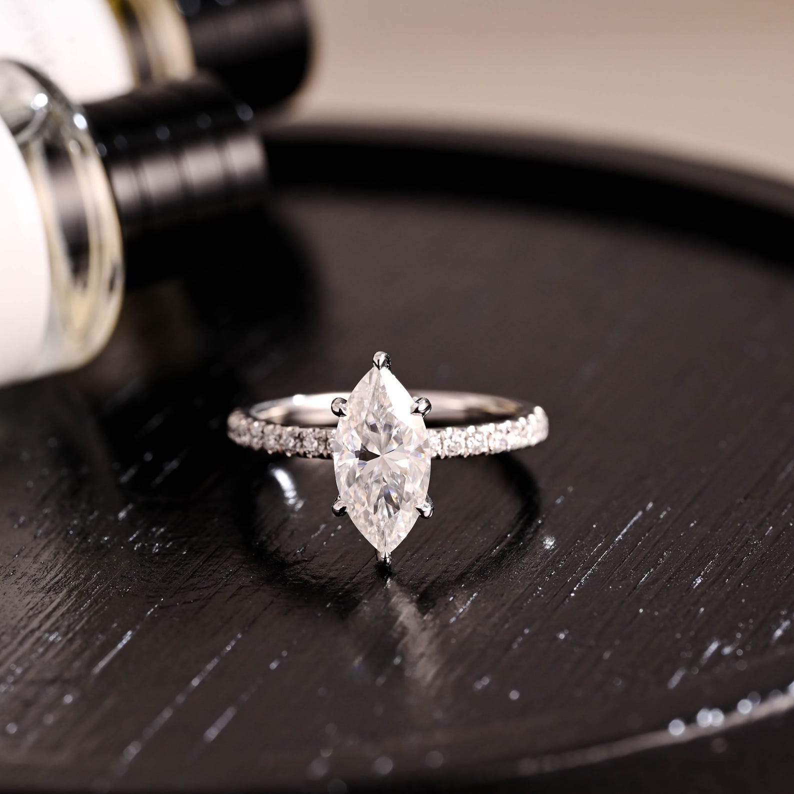 Round Halo, Pave & Split Shank Engagement Ring – 1.93 CT Lab Grown Diamond