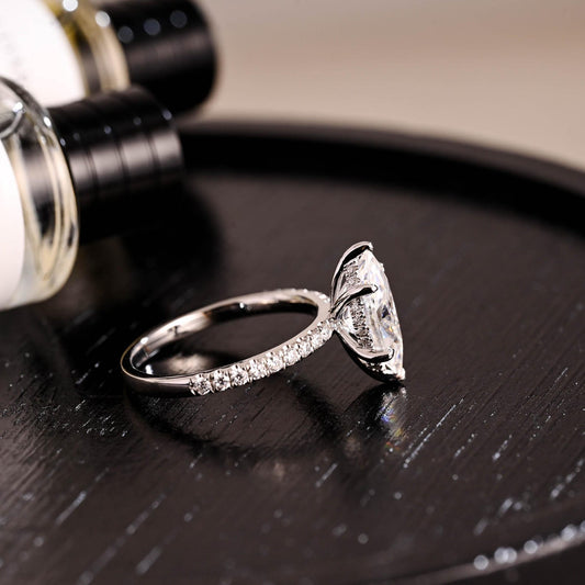 Round Halo, Pave & Split Shank Engagement Ring – 1.93 CT Lab Grown Diamond