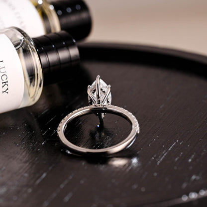 Round Halo, Pave & Split Shank Engagement Ring – 1.93 CT Lab Grown Diamond