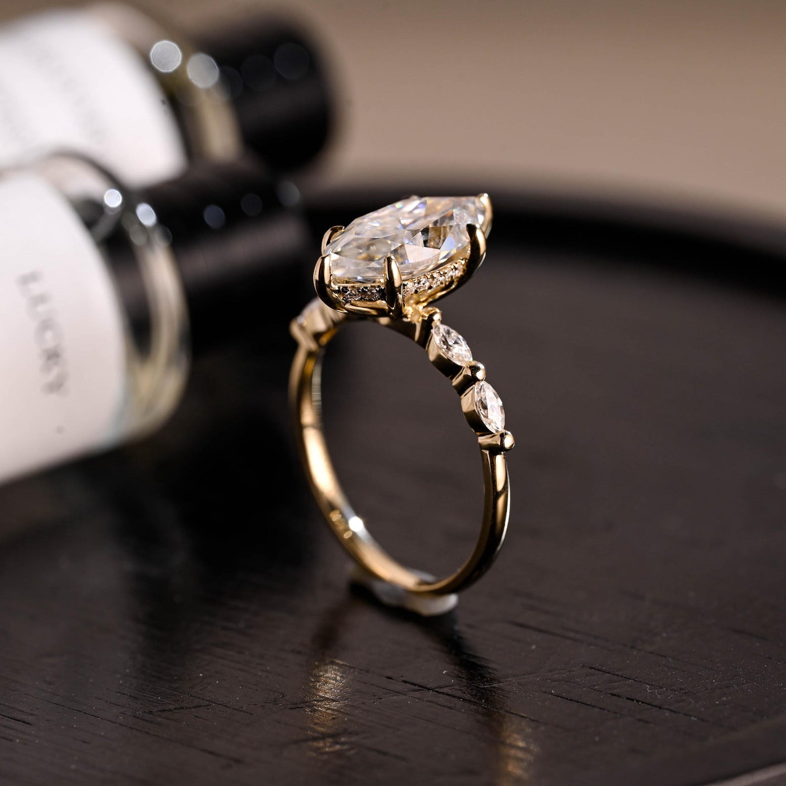 Round Halo, Pave & Split Shank Engagement Ring – 1.93 CT Lab Grown Diamond