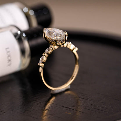 Round Halo, Pave & Split Shank Engagement Ring – 1.93 CT Lab Grown Diamond