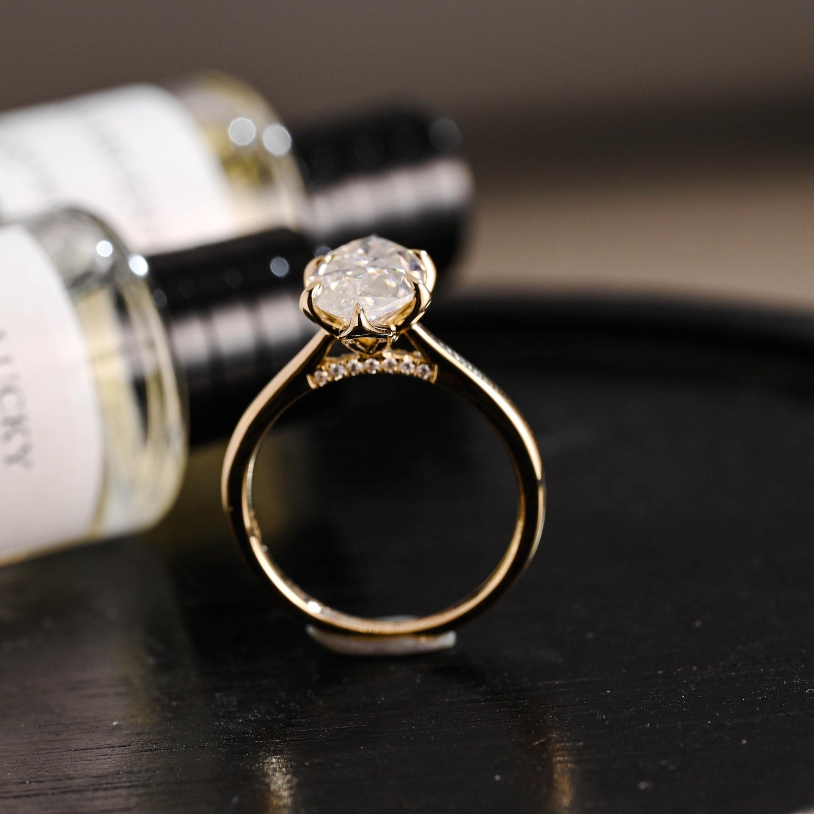 Round Halo, Pave & Split Shank Engagement Ring – 1.93 CT Lab Grown Diamond