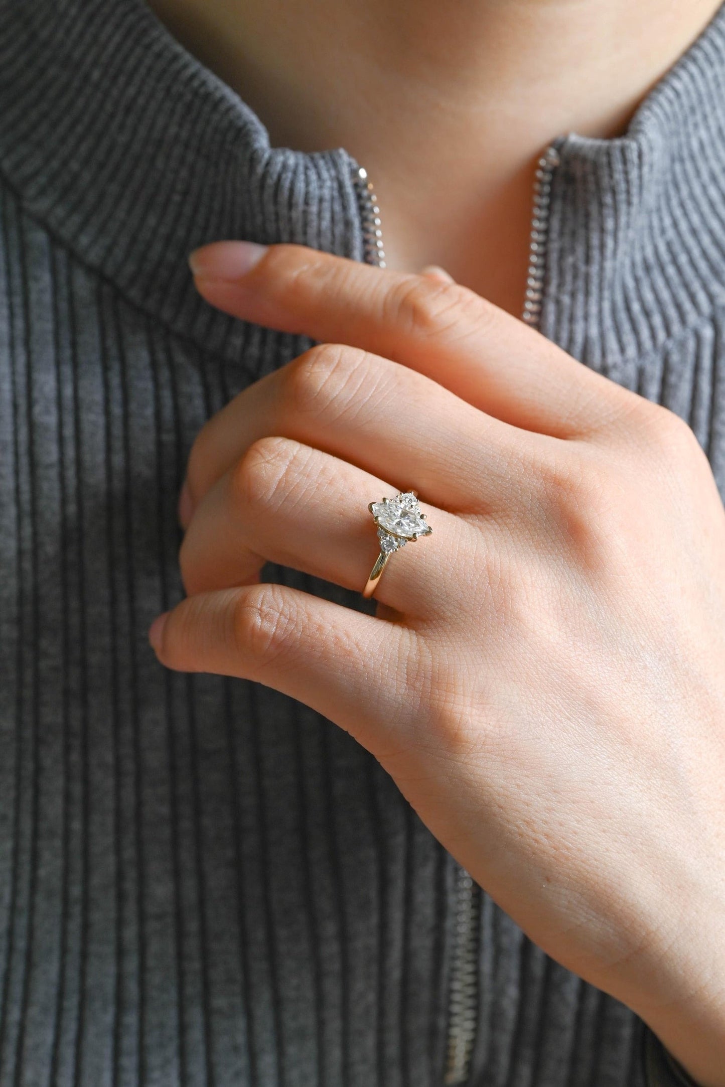 Round Halo, Pave & Split Shank Engagement Ring – 1.93 CT Lab Grown Diamond
